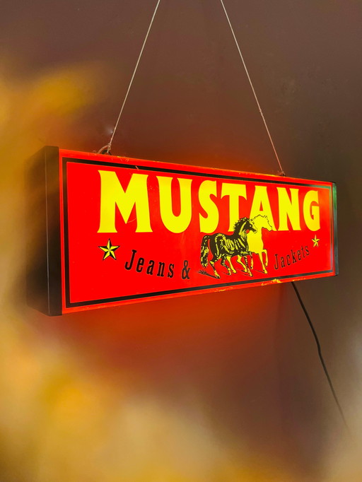 Scatola luminosa Mustang vintage unica