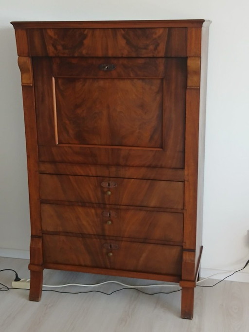 Scrivania da segretaria in stile Impero olandese/Biedermeier
