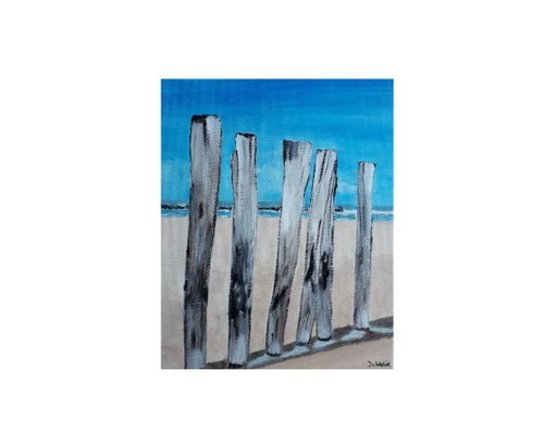 3 beach/sea paintings