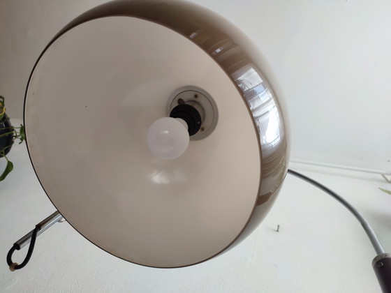 Image 1 of Lampadaire Artifort à double arche marron vintage