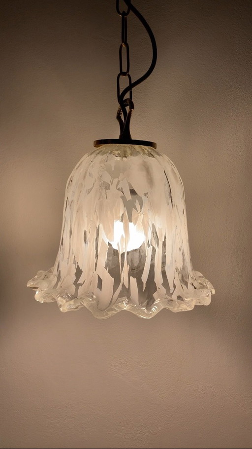 Vintage La Murrina Murano Glas Pendelleuchte