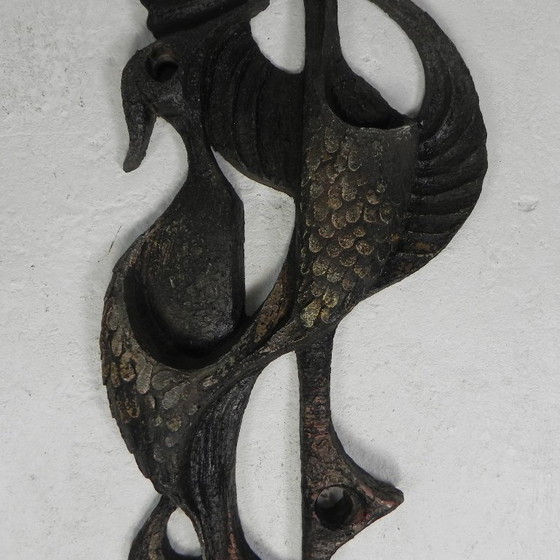 Image 1 of Decoración de pared de resina Ars Munda con dos pájaros, años 70