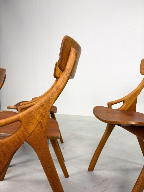 Image 1 of Set di sedie da pranzo in rovere stile Arne Hovmand Olsen
