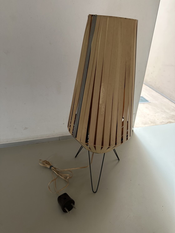 Image 1 of Vintage pilastro table lamp 1950s plastic wire and metal