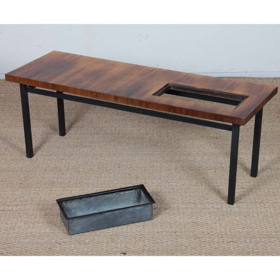 Image 1 of Vintage rosewood coffee table with a planter, 1960