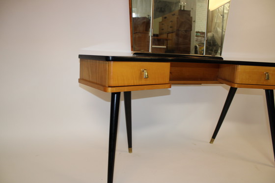 Image 1 of Vintage dressing table vanity table sixties Dutch design kaptafel 