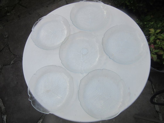 Arcoroc Aspen Leaves Bicchieri 6 Piatti Diam. 20 Cm Vintage MCM – Stoviglie, Glass (photo 2 of 6)