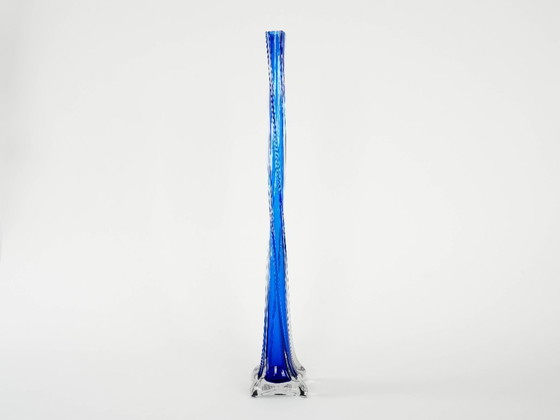 Image 1 of Kobaltblaue Vase, dänisches Design, 1970er Jahre, hergestellt in Dänemark
