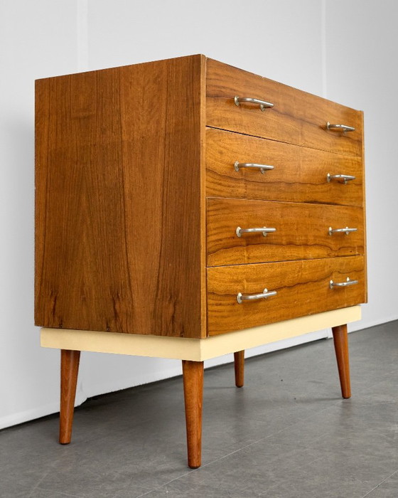 Vintage Chest of Drawers / Vanity Table, 1960s, Czechoslovakia, UP Zavody, Wood, Brown (photo 14 of 17)
