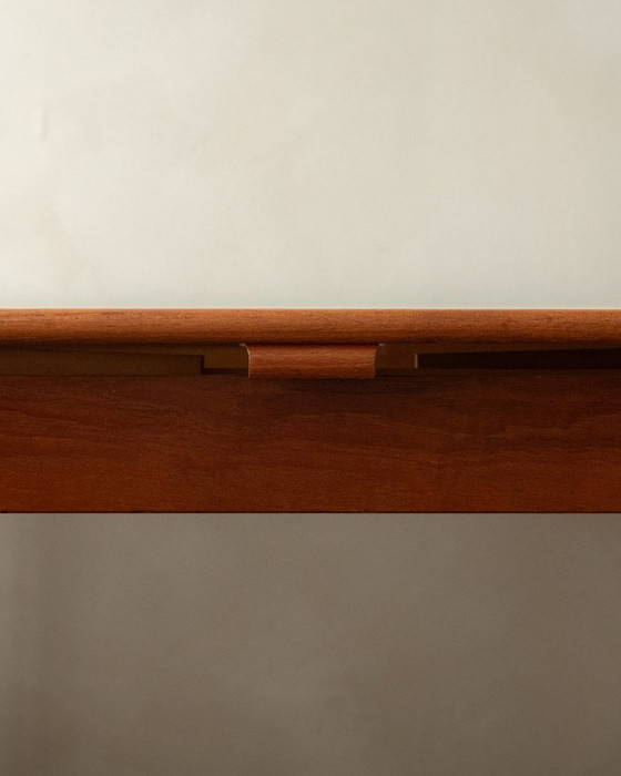 Image 1 of Danish Modern Teak Extendable Dining Table Model 24 by Ansager Møbler, 1960s