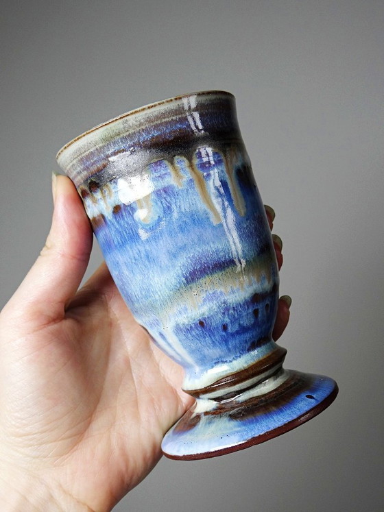 Image 1 of Set of 5 glazed ceramic mazagrans, 1960s-1980s