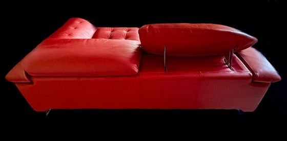 Image 1 of Sofá Roche Bobois Synopsis de 2,5 plazas – cuero rojo – excelente estado