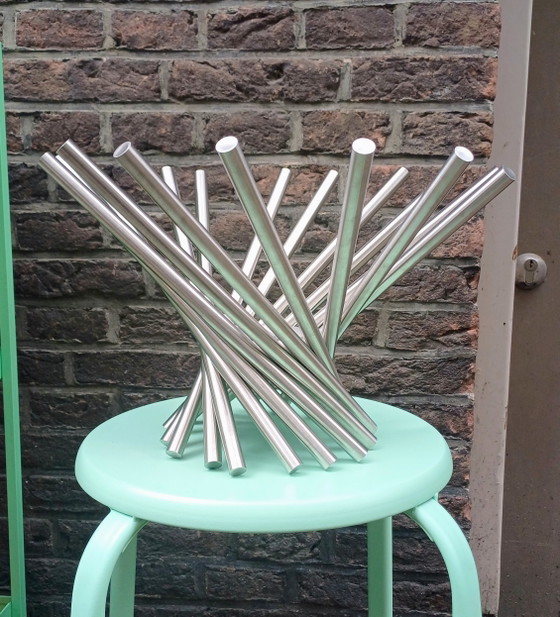 Image 1 of Fruit bowl made of stainless steel tubes