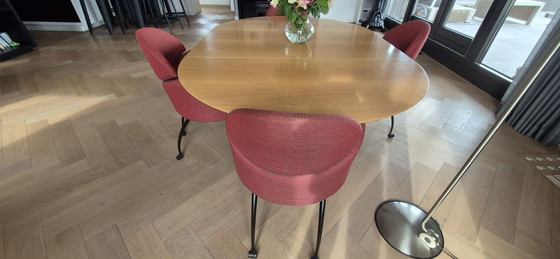 4 Dining chairs Young International model Tino – Metal, Textile (photo 6 of 6)
