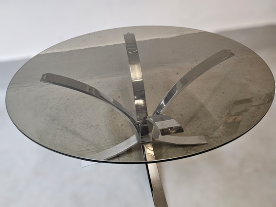 Image 1 of vintage chrome verre table basse table d'appoint Roger Sprunger Dunbar