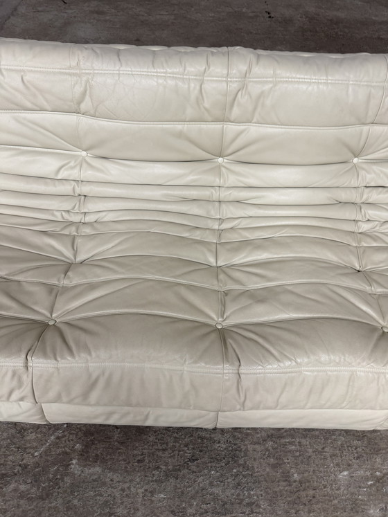 Image 1 of 100% authentieke Ligne Roset Togo 3zit Beige leder TOPstaat!