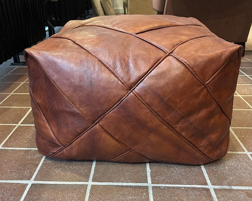 Vintage Leder Pouf