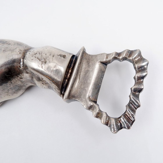 Image 1 of Verzilverde flesopener in de vorm van een kreeft - Spanje, jaren 1970.
