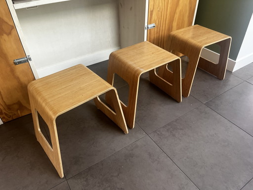 Set of 3 Vintage IKEA Benjamin Stools – Lisa Norinder – 90s