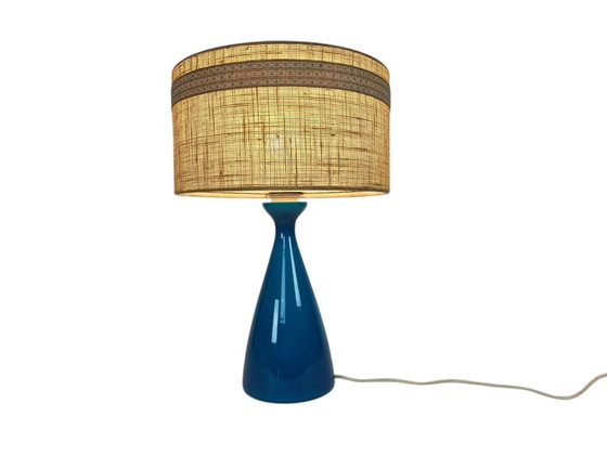 Image 1 of Kastrup Holmegaard – Jacob Bang – Tischlampe – Dänemark – Blau – 1960er Jahre