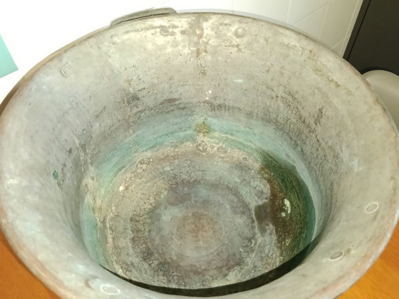 Antieke Massief Koperen Ketel begin 20e eeuw – Decoratieve objecten (photo 7 of 9)