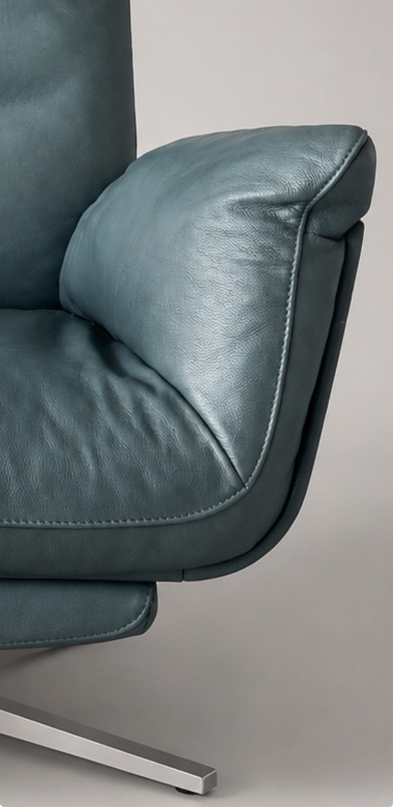 FSM Shelby Relaxfauteuil — Petrol Nappaleder – Verstelbare relaxstoel, Leather, Metal (photo 3 of 14)
