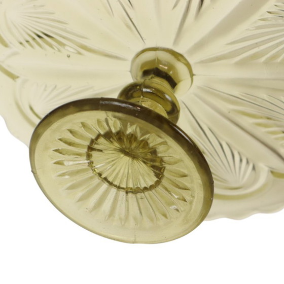 Fuente para pasteles Art Déco, fuente para repostería, vidrio prensado, 27 cm. – Accesorios de mesa, Glass (photo 6 of 11)