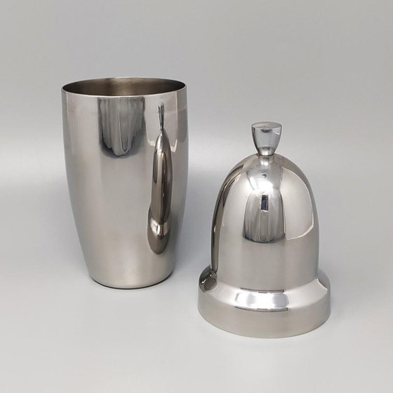 Image 1 of Shaker per cocktail modernista WMF Cromargan degli anni '70, disegnato da Jo Laubner. Prodotto in Germania.