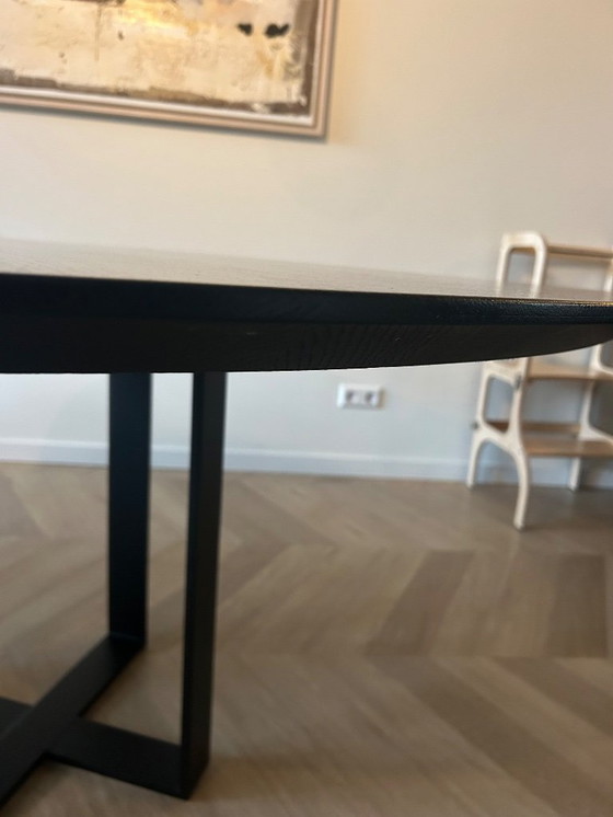Image 1 of Zwarte massief eikenhouten tafel van LIJN M - 150 cm