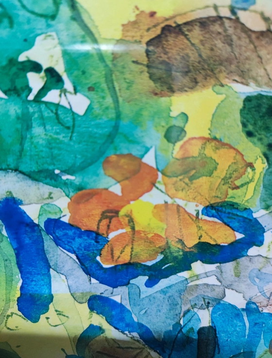 Image 1 of Lithograph "Flowers from Elsewhere" signed Vallois