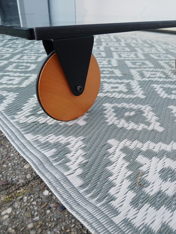 Image 1 of Fiam Table Basse en Verre Cascade Avec Base Mobile