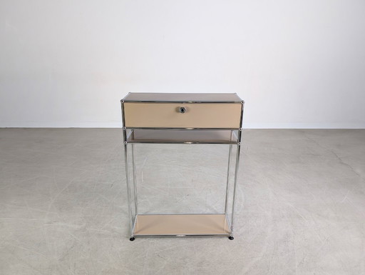 Mesa auxiliar USM Haller original Diseño de mesita de noche Fritz Haller