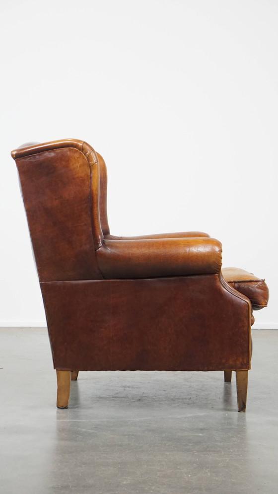 Image 1 of Vintage Schapenleren Oorfauteuil