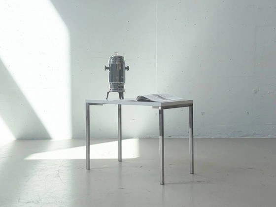 Table d'appoint Victoria vintage avec structure chromée – années 1970/80 – Tables d'appoint, Chrome, Wood (photo 3 of 9)
