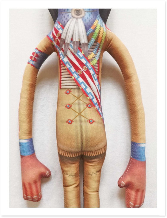 Image 1 of Sitting Bull Art Doll Collectible | Sitting Bull Gift for History Lovers | Sitting Bull Decor | Native American Home Decor