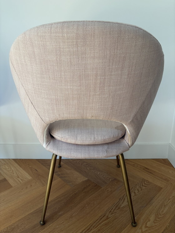 Image 1 of West Elm - Chaises de salle à manger Orb couleur rose poudré, lot de 2