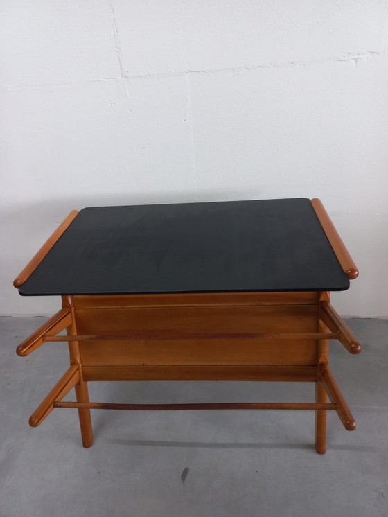 Image 1 of Raro tavolino da parete modernista Wim Den Boon (Attrib)