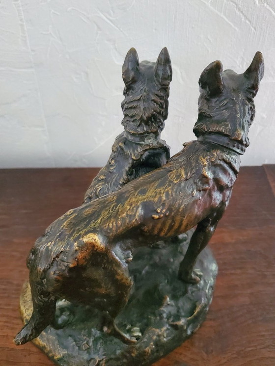 Image 1 of Scultura - Gruppo in bronzo - Firmato Laplanche - XIX secolo (rif. 3759)