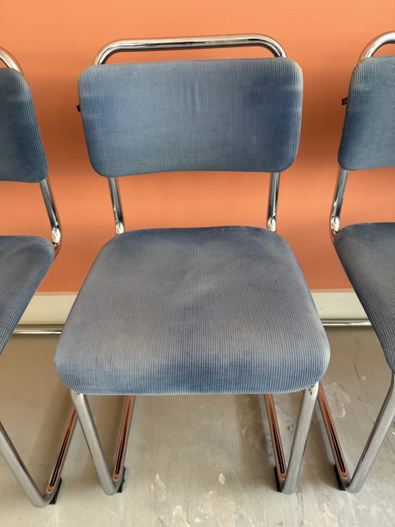Image 1 of 6 chaises longues originales Gispen Dutch Originals – 4 x 101L + 2 x 201L avec accoudoirs
