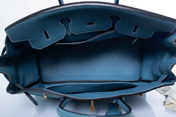 Bolso Birkin 35 de Hermes en piel Togo, modelo Blue Jean. – Hermès, Bolsos de mano, Calfskin (photo 8 of 10)
