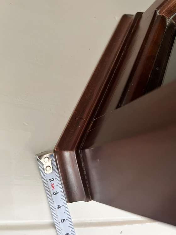 Image 1 of Vitrina de pared con sello original de taller danés y número de inspección.