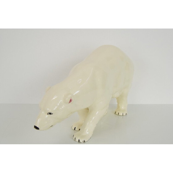 Image 1 of Vintage porcelain polar bear sculpture for Royal Dux, Czechoslovakia 1925s