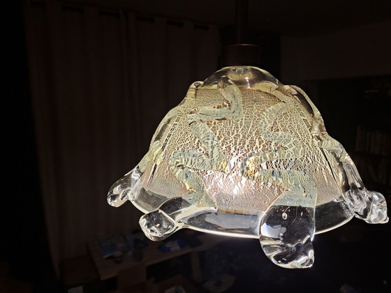Glass-blown pendant lamp, Silver, Transparent (photo 4 of 6)