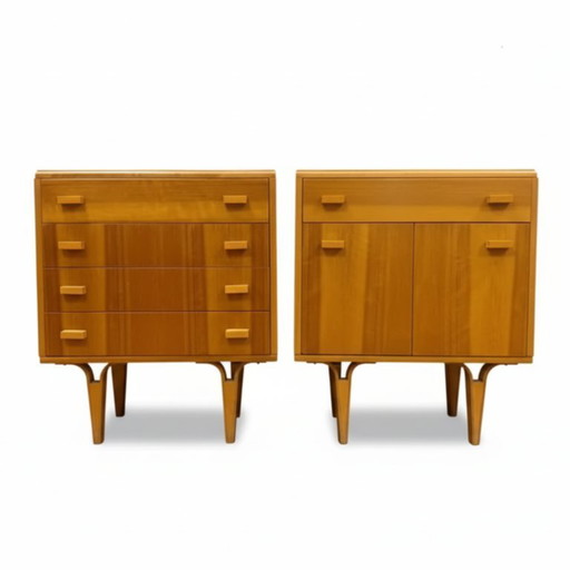 Set of 2 Retro Cabinets by F. Mezulánik, Brussels Style, 1960s