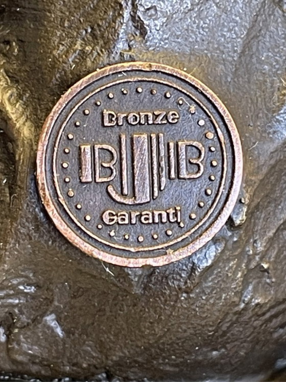 Image 1 of Superbo set di 3 sculture in bronzo firmate Collinet – stile Art Déco – 28 cm