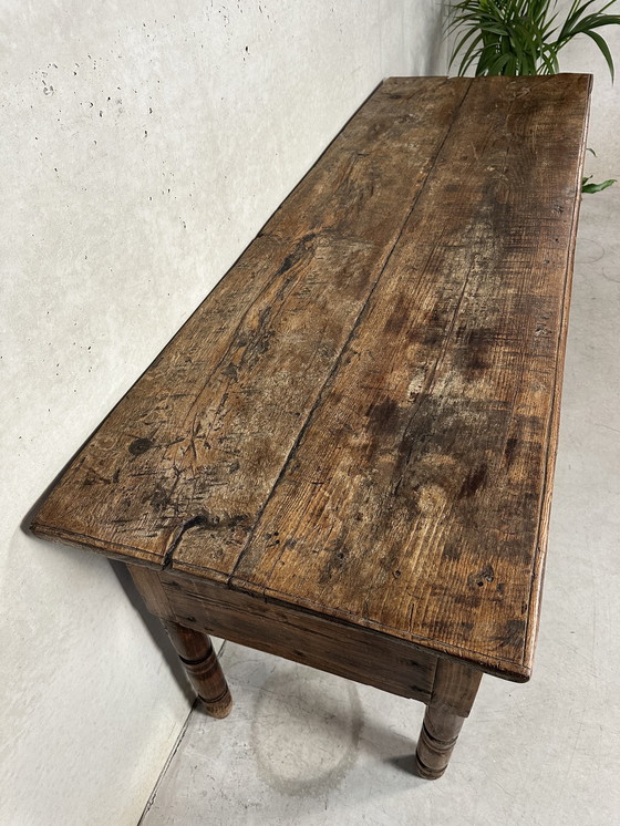 Image 1 of Antigua mesa auxiliar española - Siglo XIX