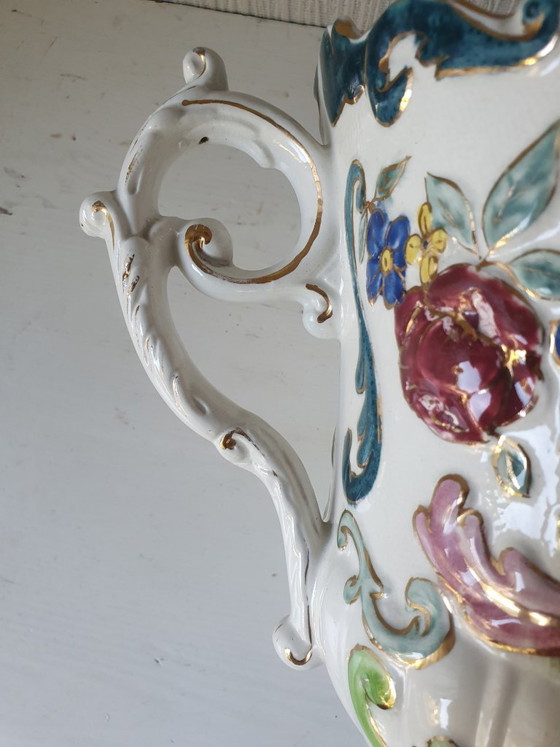 Image 1 of Antique Flowerpot Nimy (Belgium) – Rococo Style – ca. 1900