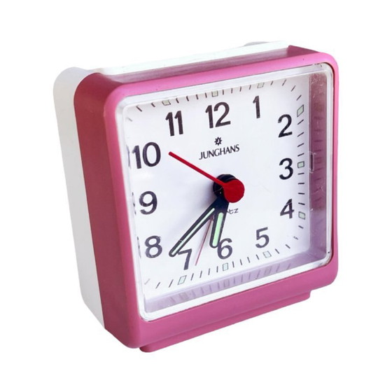 Image 1 of Modernist electric alarm clock Junghans, Germany 1980s.