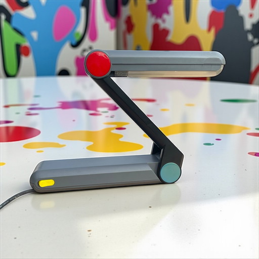 Philips Z-Lampe FGG200 Memphis 1980er Jahre für Tisch oder Wand Pop Art HongKong Vintage