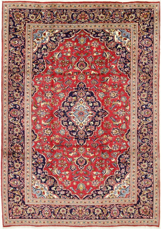 Image 1 of Original Perserteppich Keschan,Kashan Rot 350 x 245 cm Top Zustand Klassik Alt